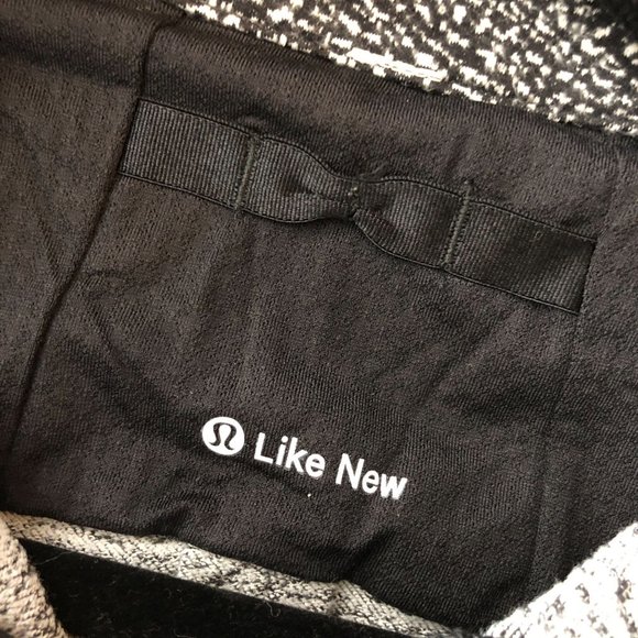 Lululemon Womens Outrun 1/2 Zip Running Luon Ripple Jacquard Black White Gray 4 - Picture 3 of 3